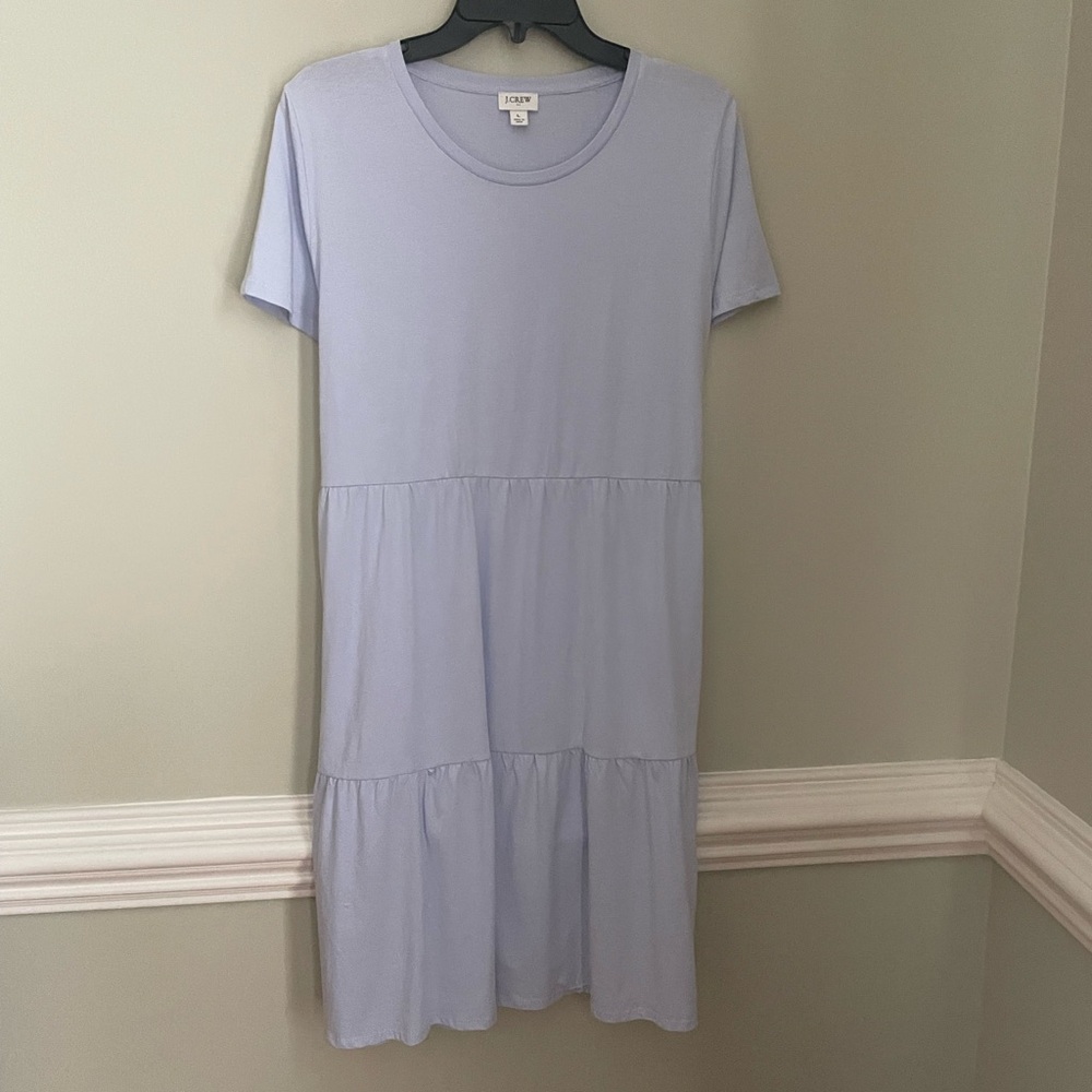 J.CREW Knit T-shirt light blue tiered